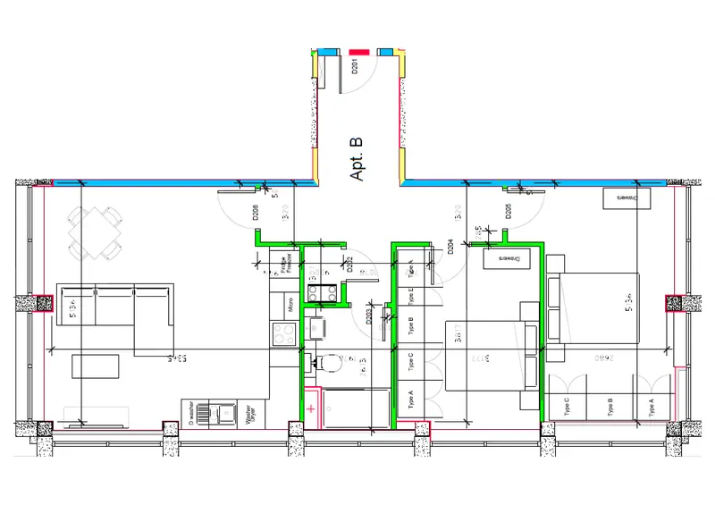 Apartment B floor plan, Vertex Teesside